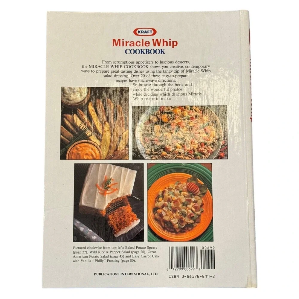 Vintage 1989 Kraft Miracle Whip Cookbook Spiral Hardcover 108 Recipes Retro